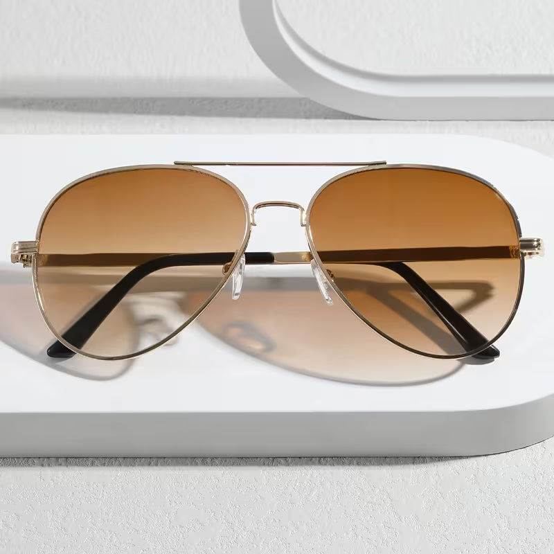 Men's Vintage Metal Sunglasses (Golden)