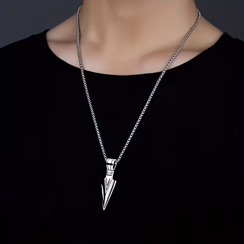 Men's Arrowhead Necklace (White)