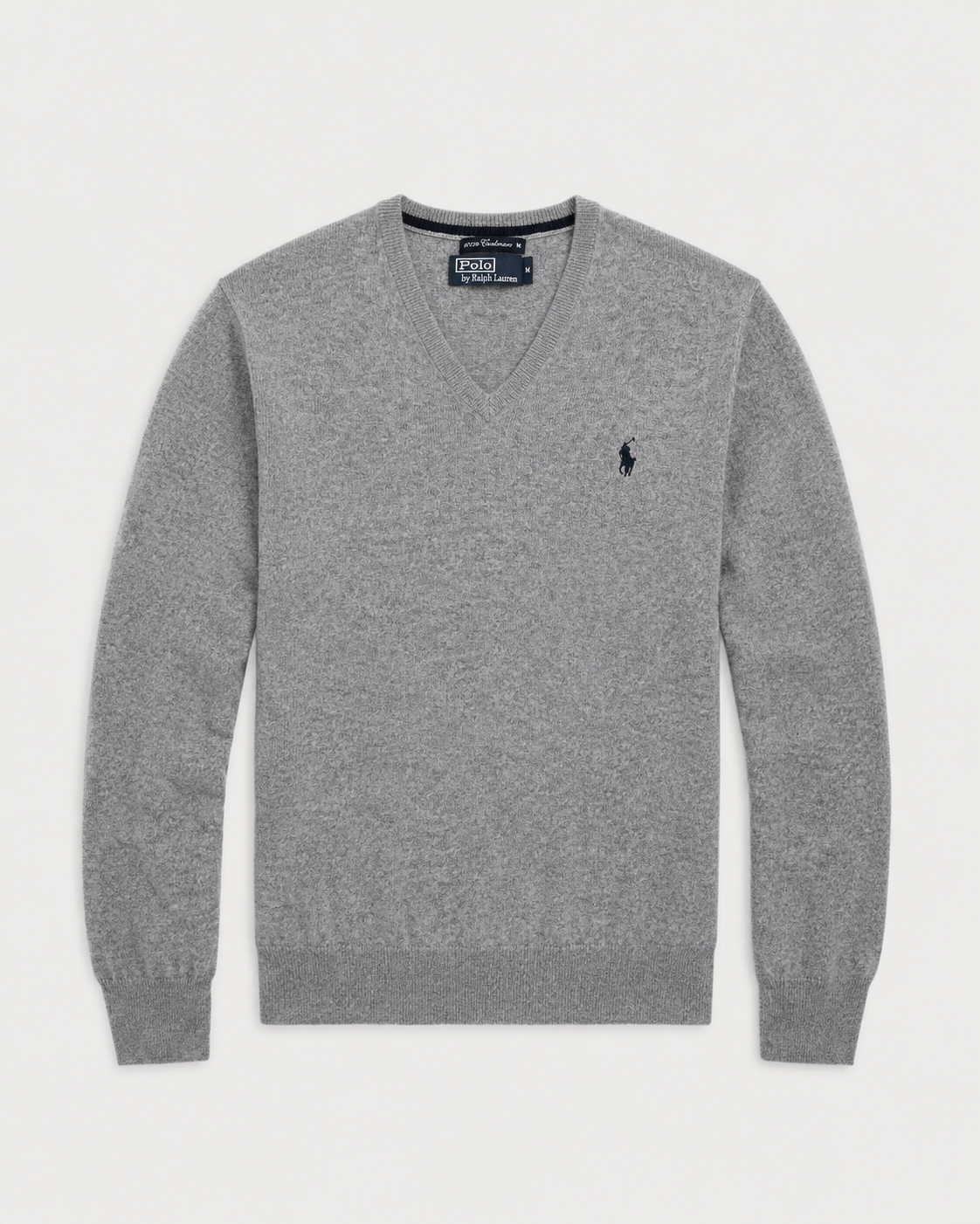 Ralph Lauren Cashmere V-Neck Sweater (Grey)