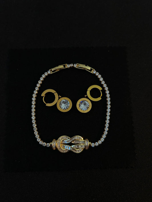Flexagain’s Knot Diamond Bracelet Set