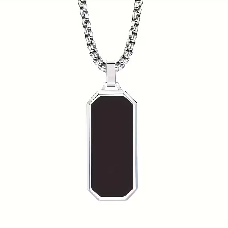 Men's Pendant Necklace (Black)