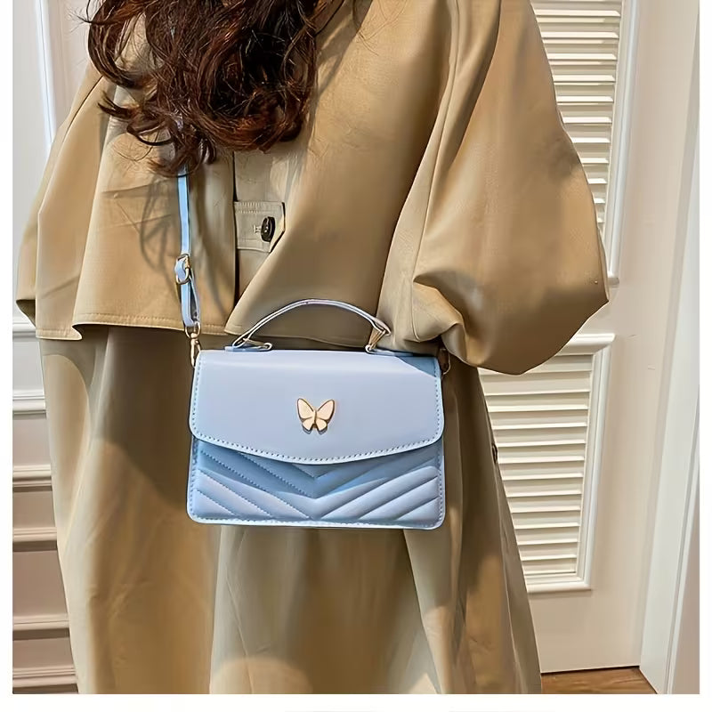 Women's Butterfly Buckle Bag (Blue)