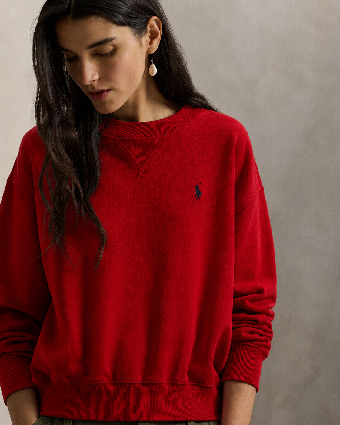 Women's Ralph Lauren Crewneck Sweater (Red)