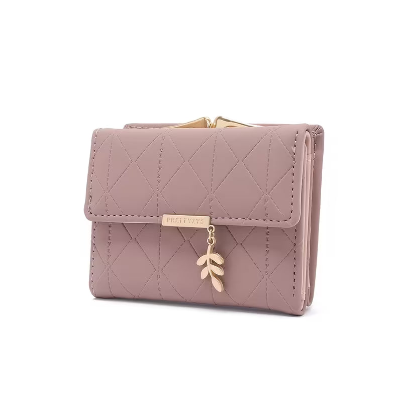 Women's Quilted Wallet (Bean Paste)