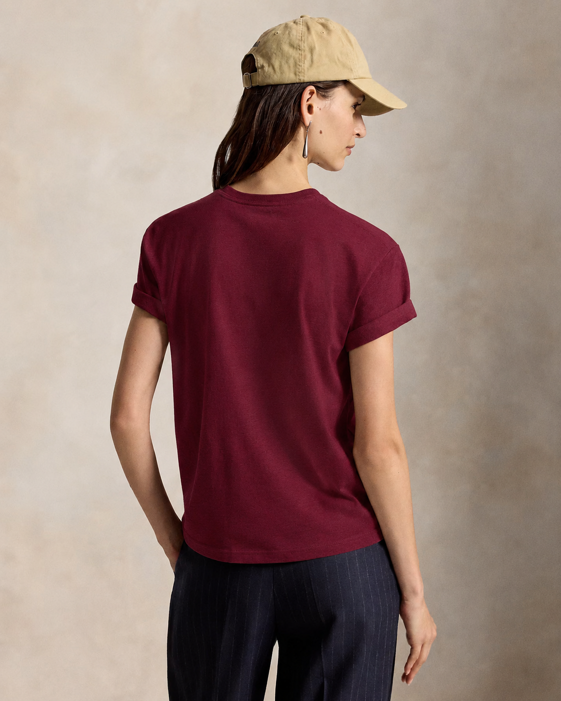 Women’s Ralph Lauren T-Shirt (Dark Red)