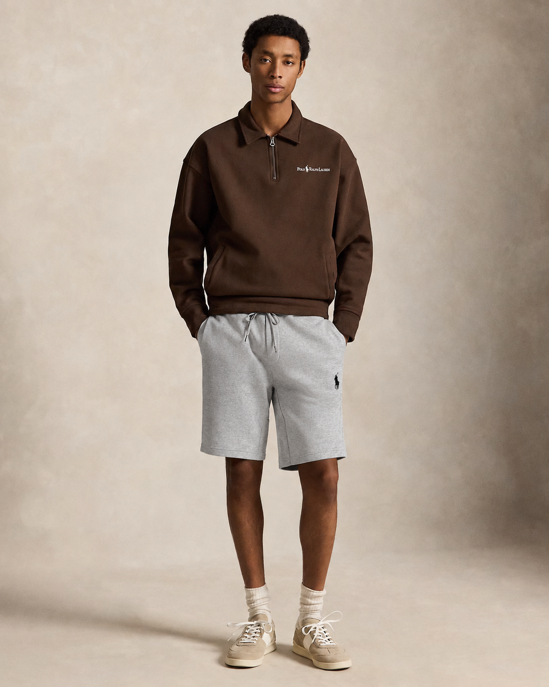 Men's Ralph Lauren Fleece Shorts (Grey)