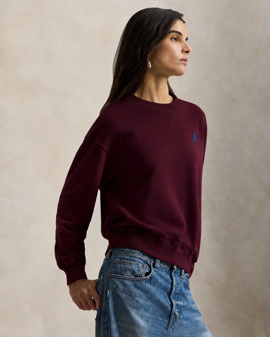 Women's Ralph Lauren Crewneck Sweater (Dark Red)