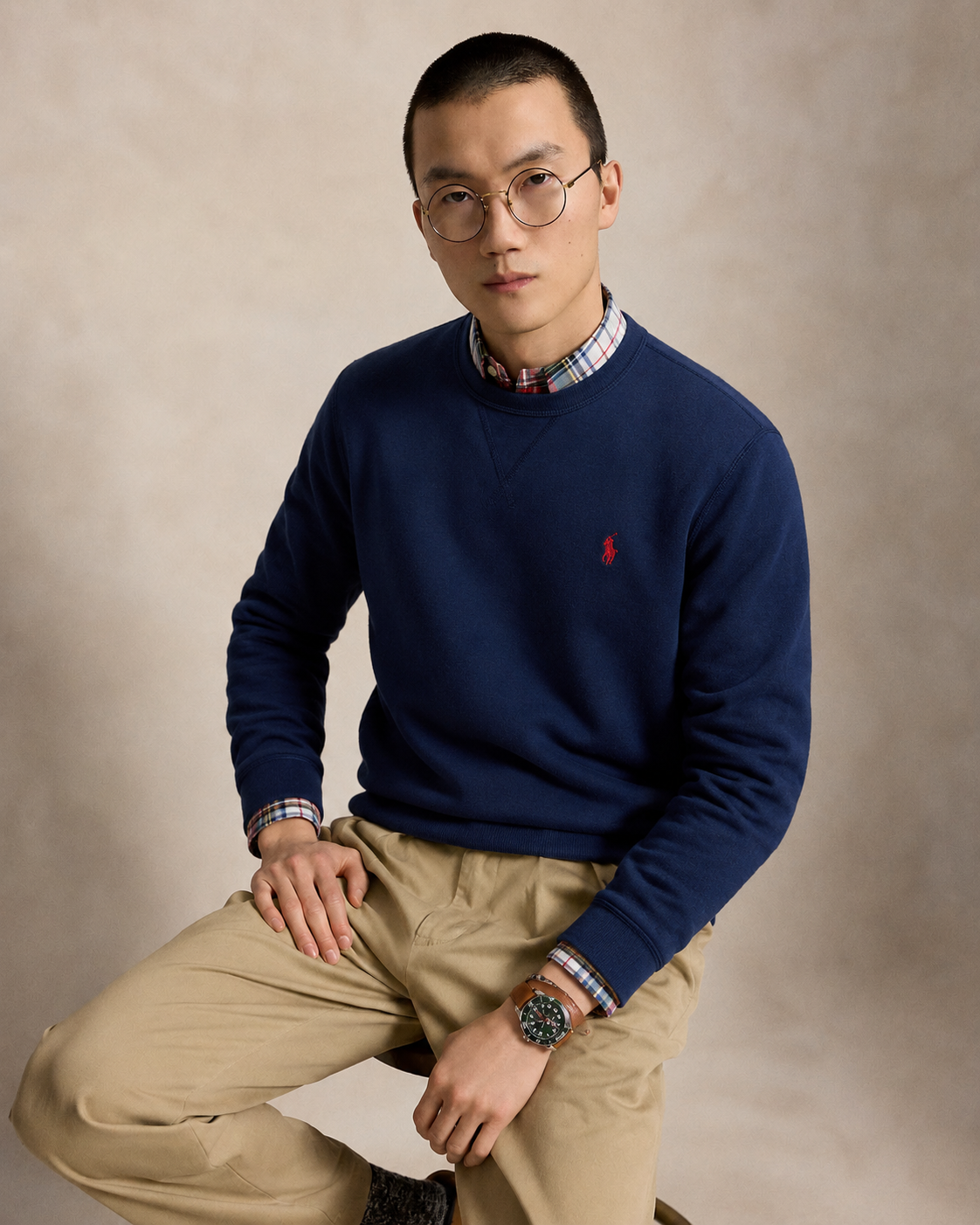 Men's Ralph Lauren Crewneck Sweater (Denim Blue)
