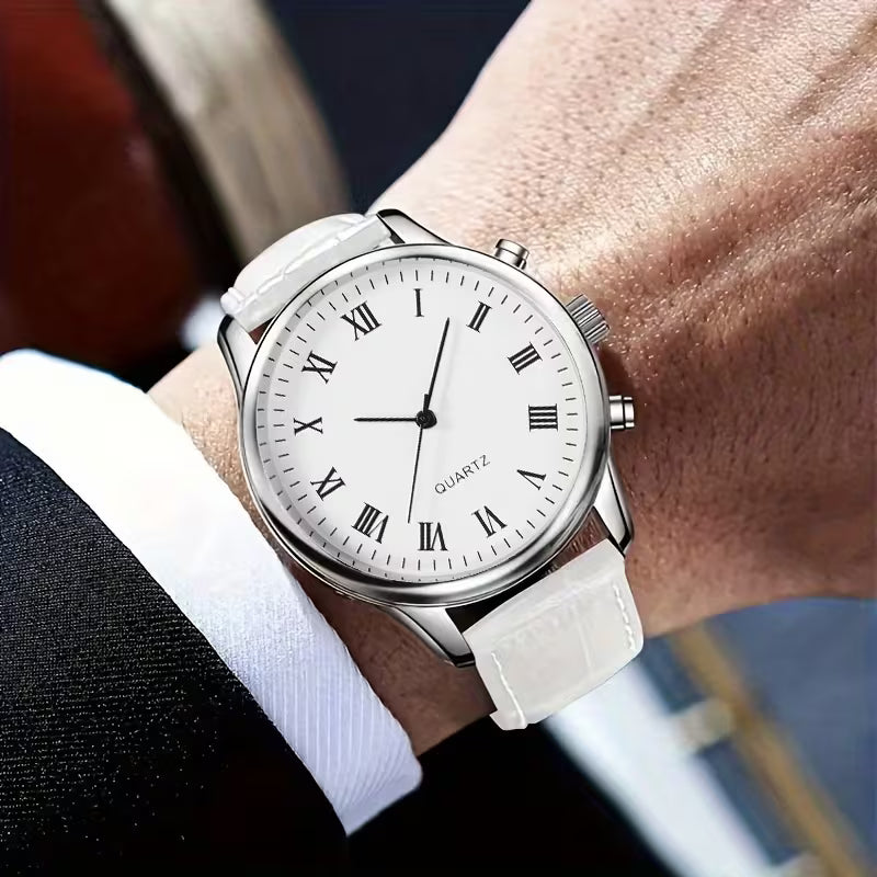 Men's Luxury Quartz Watch (White)