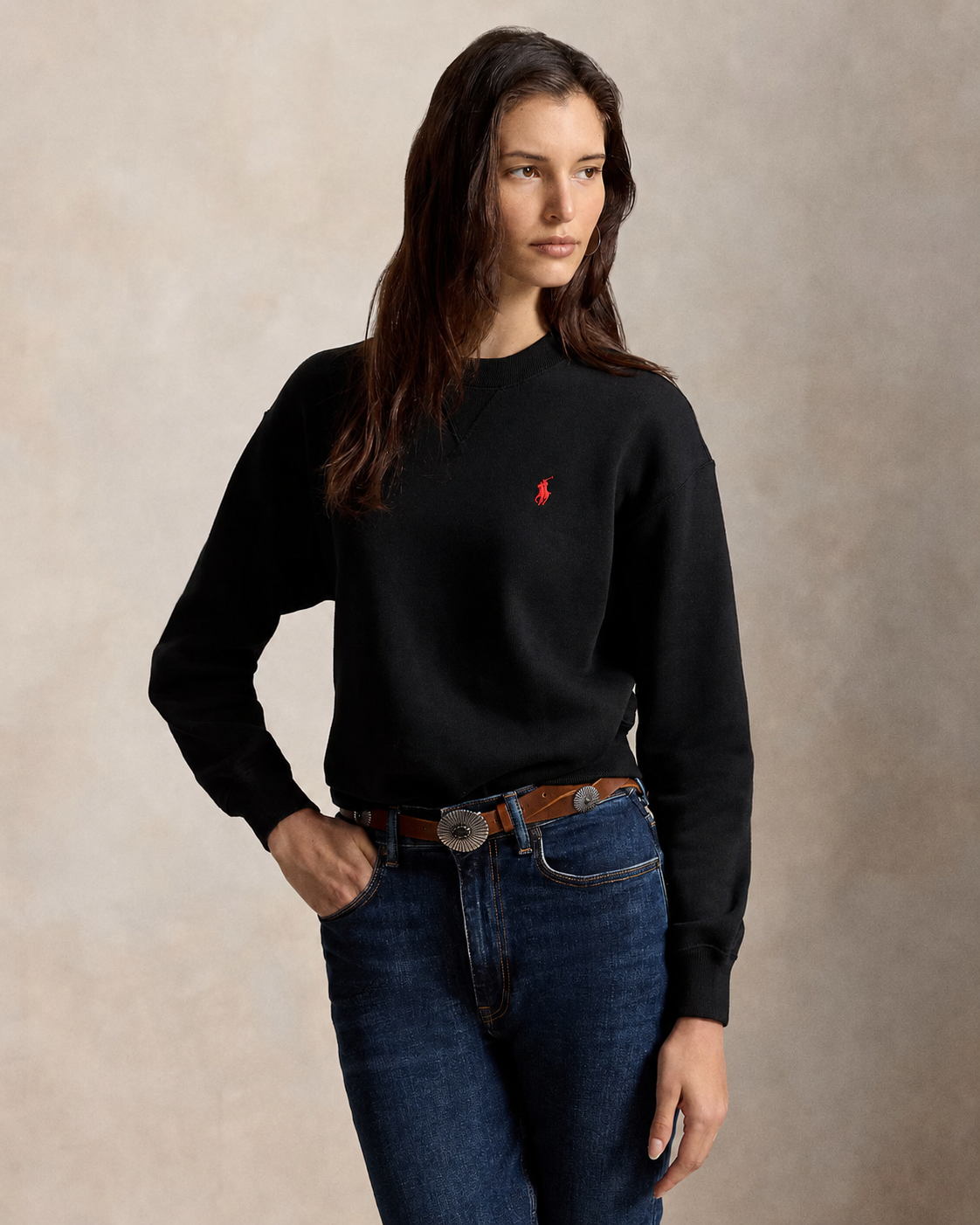 Women's Ralph Lauren Crewneck Sweater (Black)