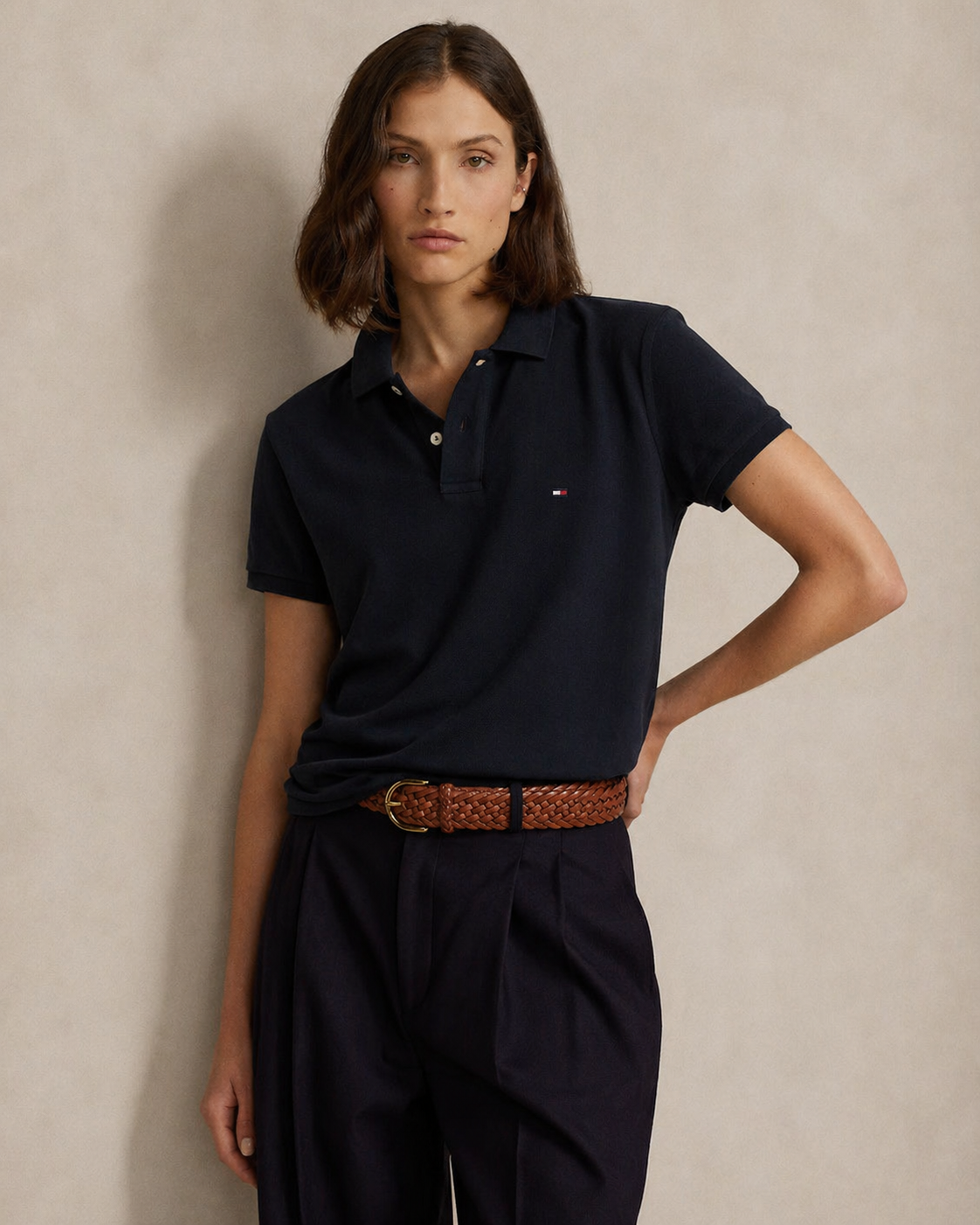 Women’s Tommy Hilfiger Polo Shirt (Navy Blue)