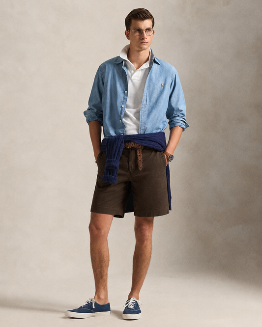 Men's Ralph Lauren Cotton Chino Shorts (Brown)