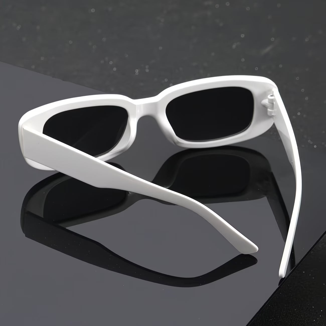 Women's Geometric Sunglasses (White)