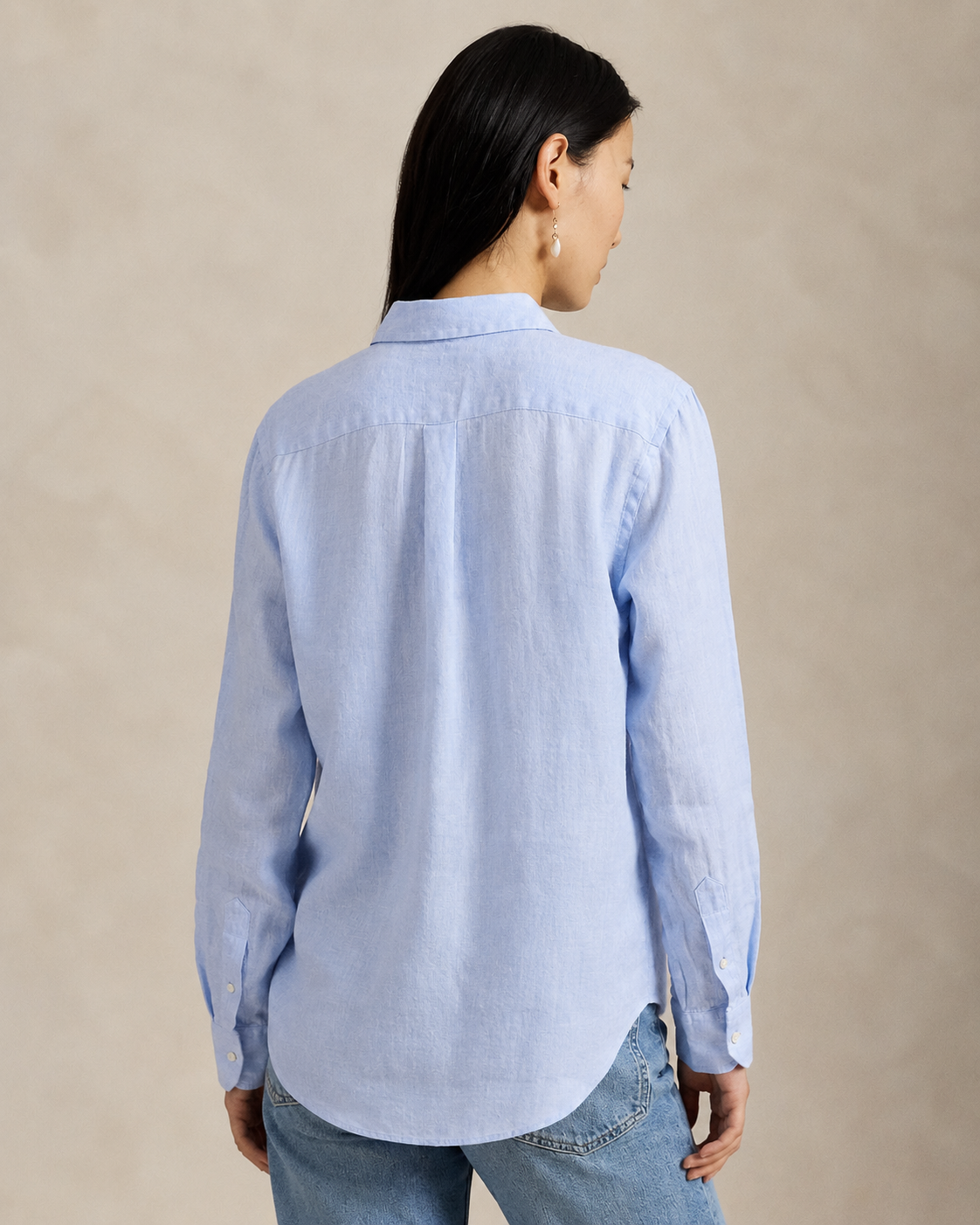 Women's Ralph Lauren Linen Shirt (Blue)