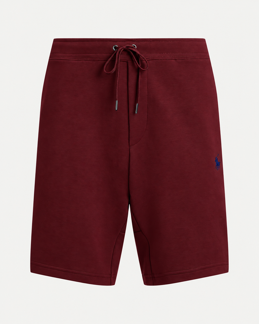 Women's Ralph Lauren Fleece Shorts (Dark Red)