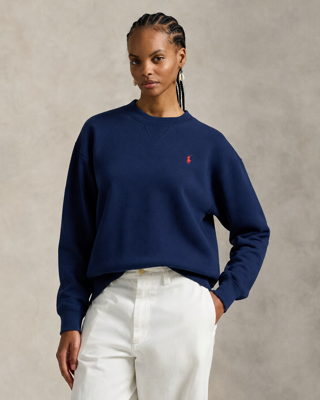 Women's Ralph Lauren Crewneck Sweater (Denim Blue)