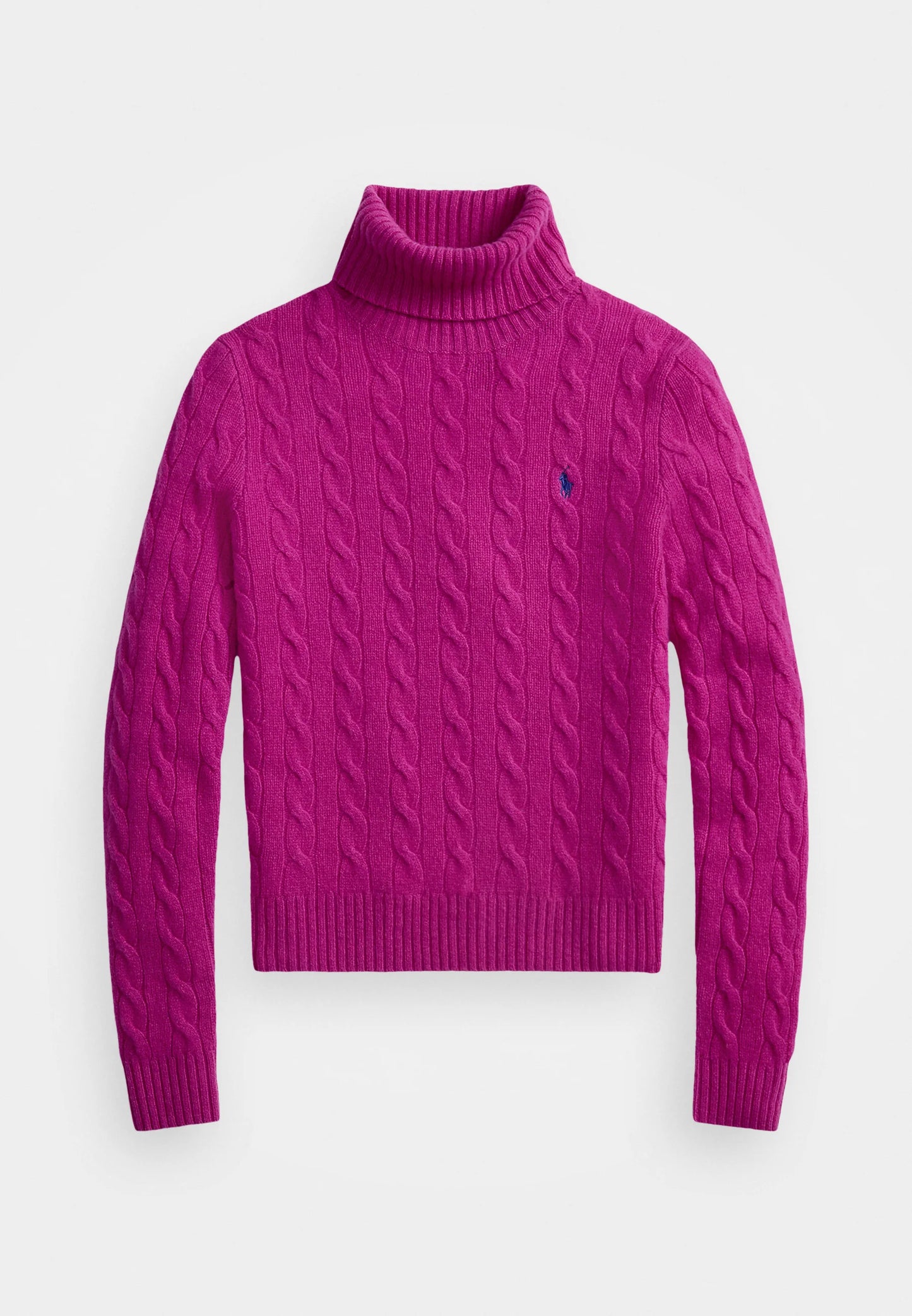 Women's Ralph Lauren Cable-Knit Turtleneck Sweater (Pink)