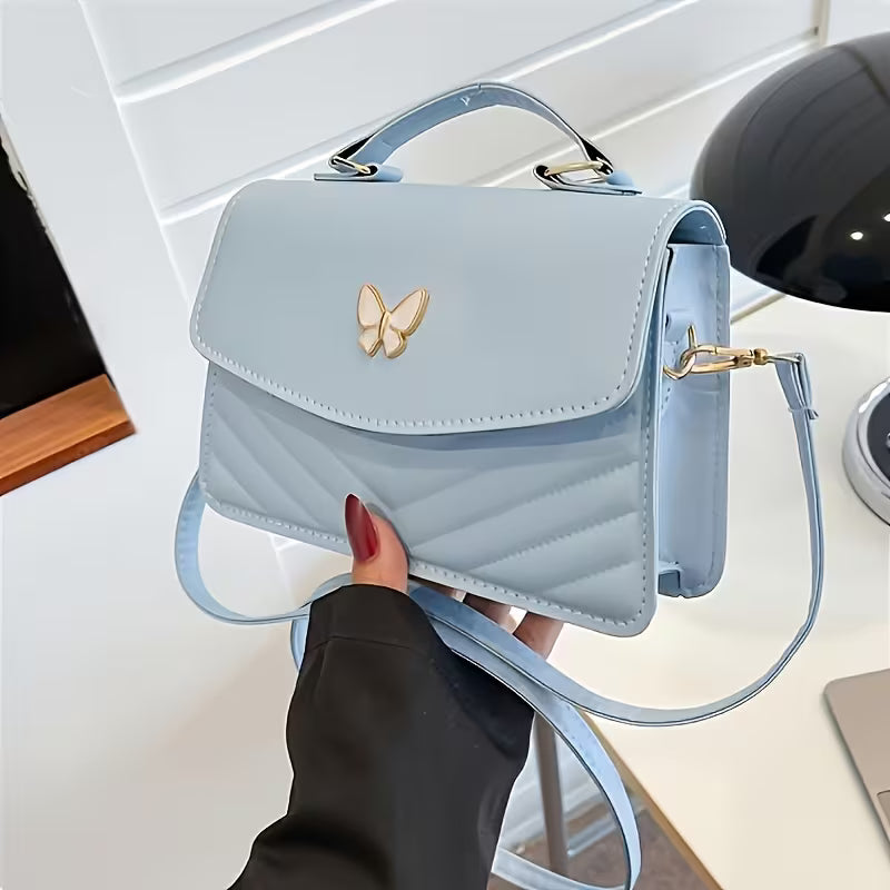Women's Butterfly Buckle Bag (Blue)