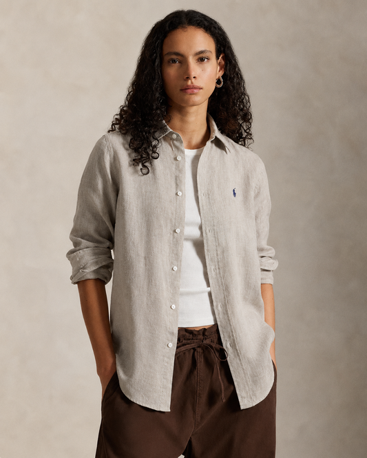 Women's Ralph Lauren Linen Shirt (Beige)