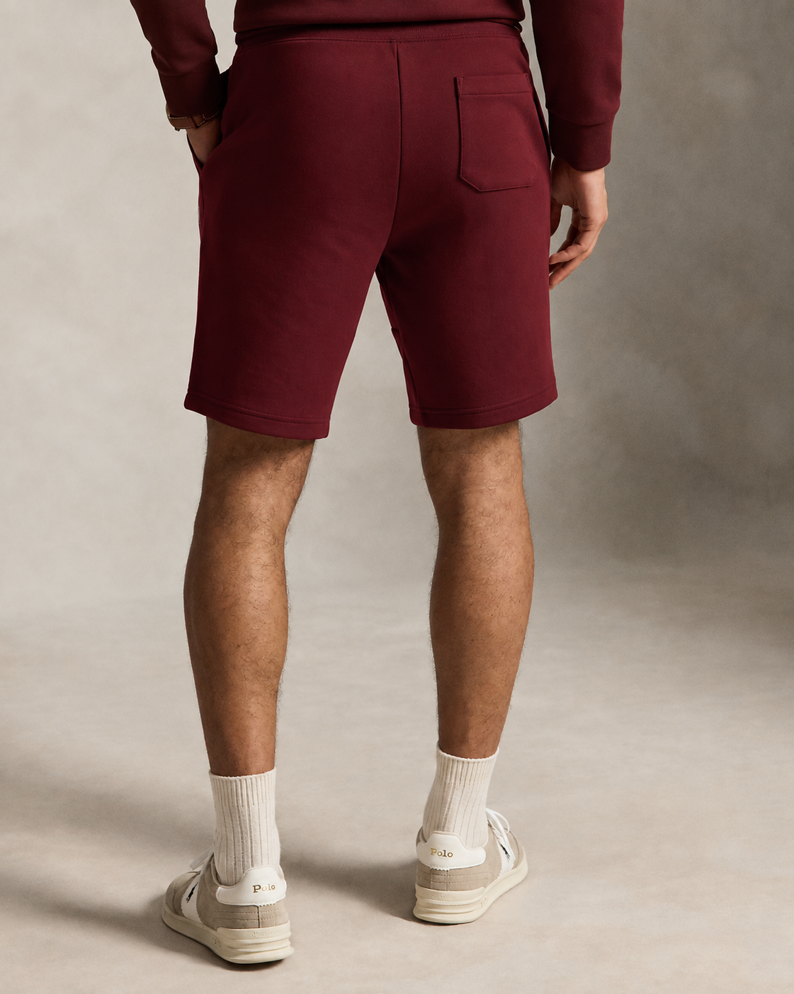 Men's Ralph Lauren Fleece Shorts (Dark Red)