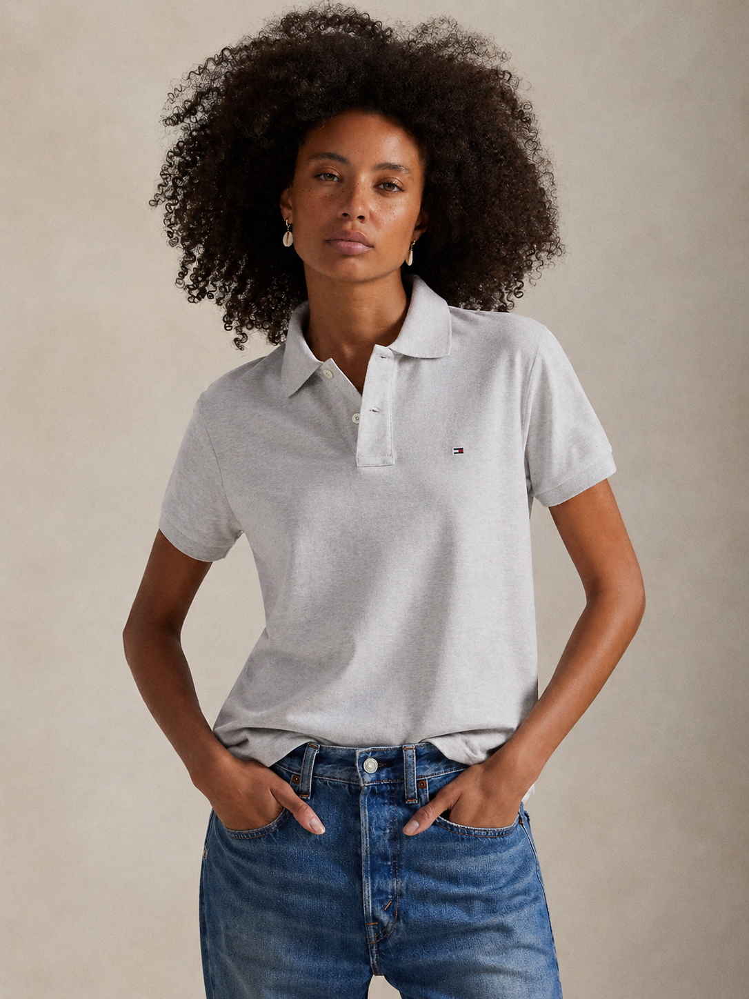 Women’s Tommy Hilfiger Polo Shirt (Grey)
