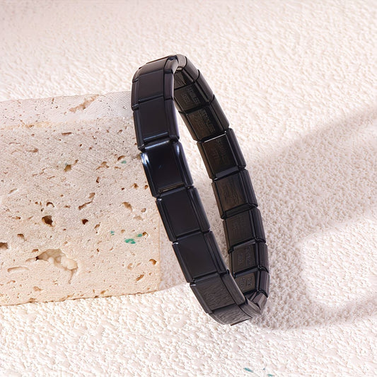 Men's Elegant Steel Bracelet (Black)
