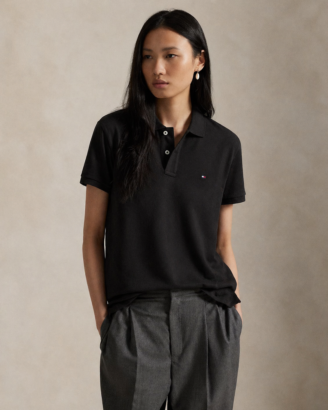 Women’s Tommy Hilfiger Polo Shirt (Black)
