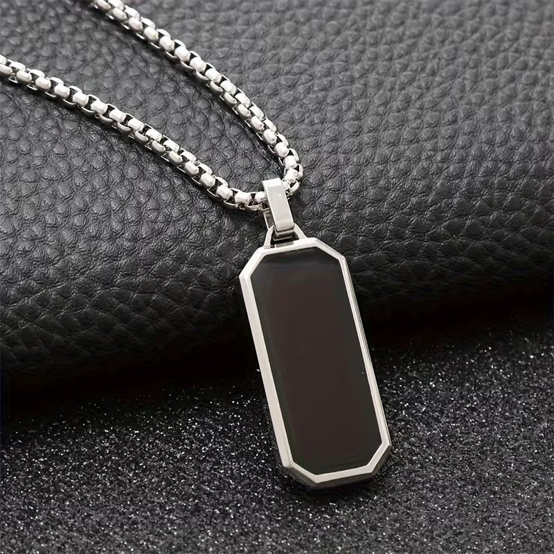 Men's Pendant Necklace (Black)