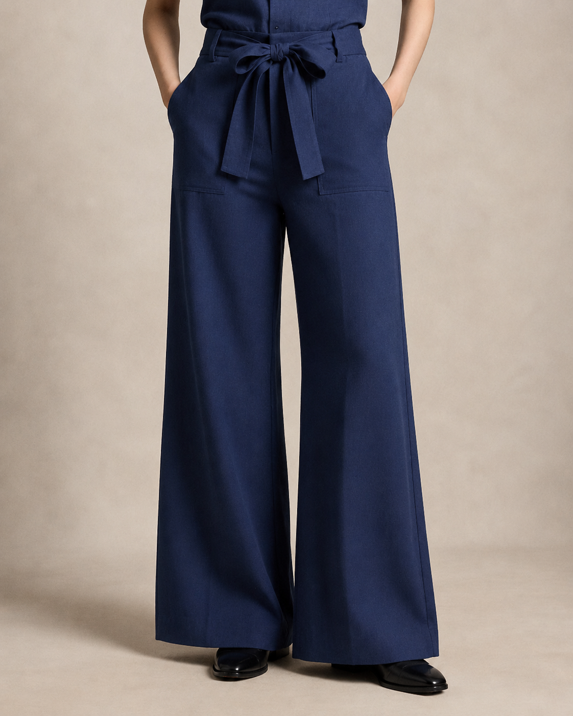Women's Only Linen Pants (Navy Blue)
