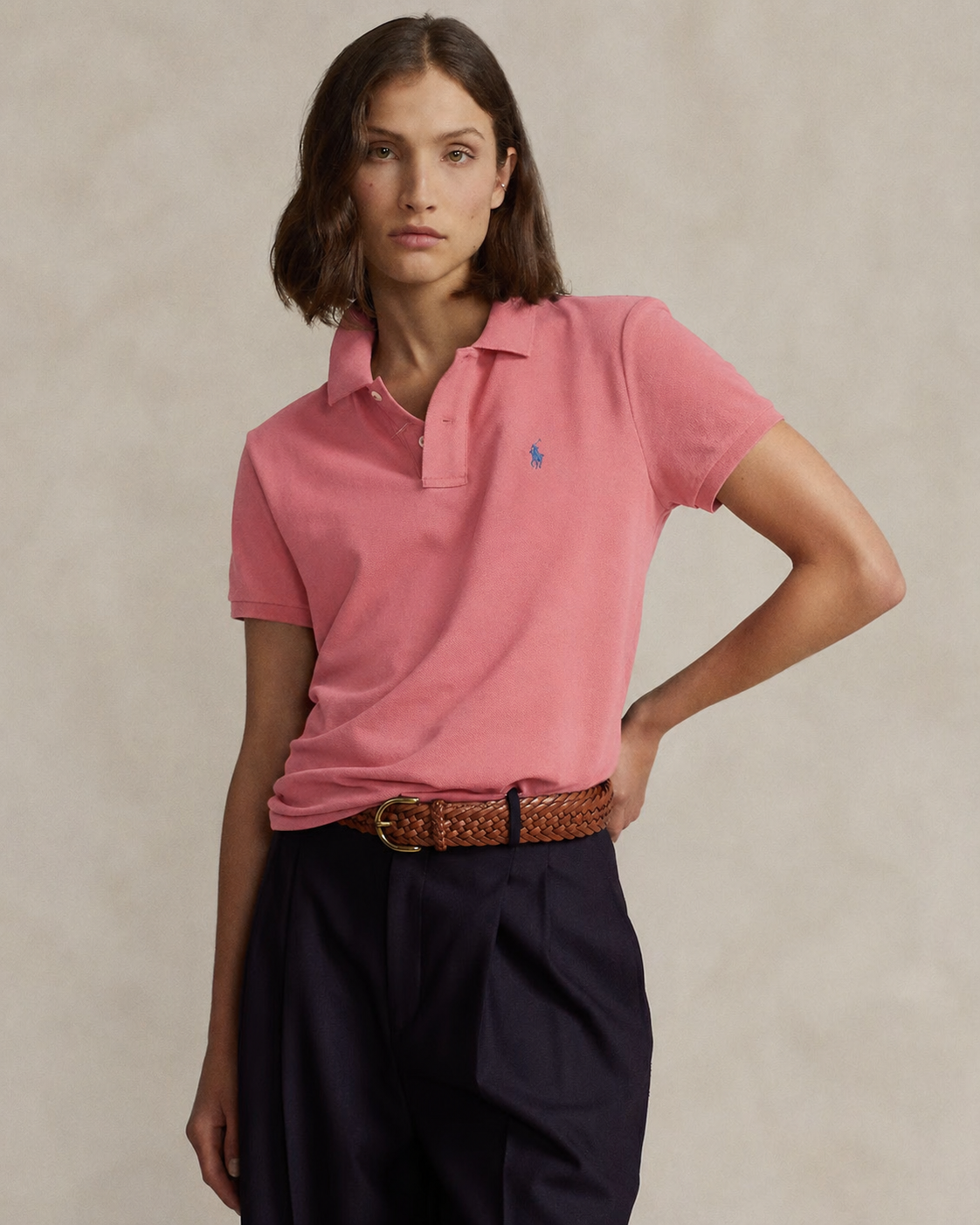 Women's Ralph Lauren Polo Shirt (Bois De Rose)