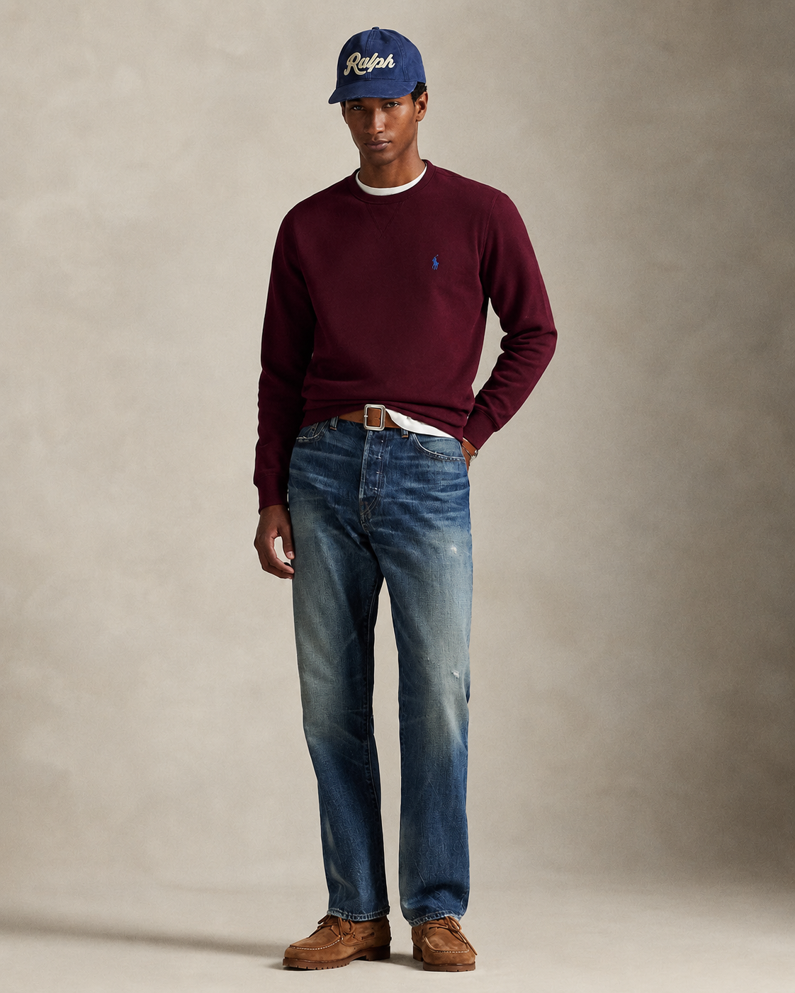 Men's Ralph Lauren Crewneck Sweater (Dark Red)