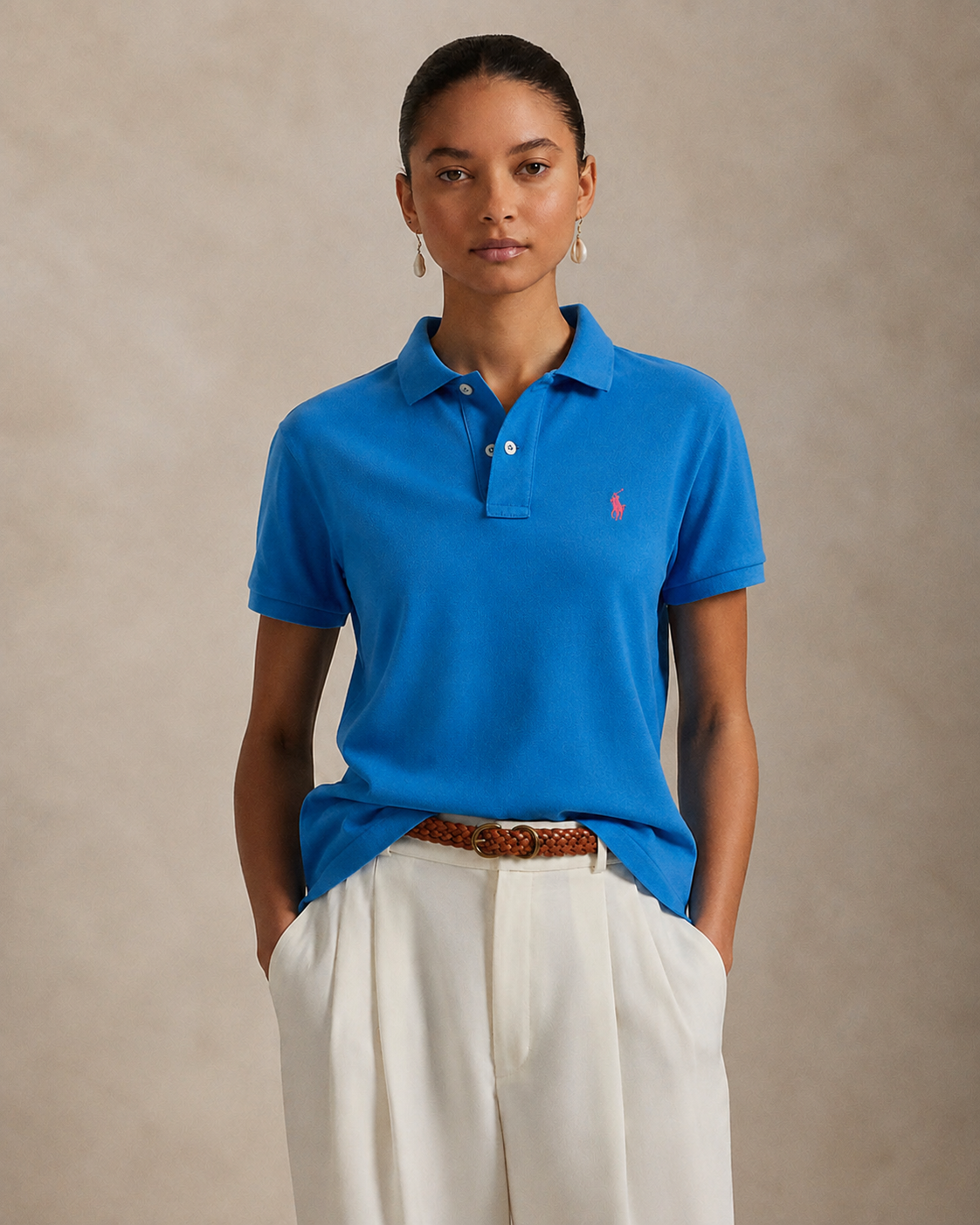 Women's Ralph Lauren Polo Shirt (Light Blue)