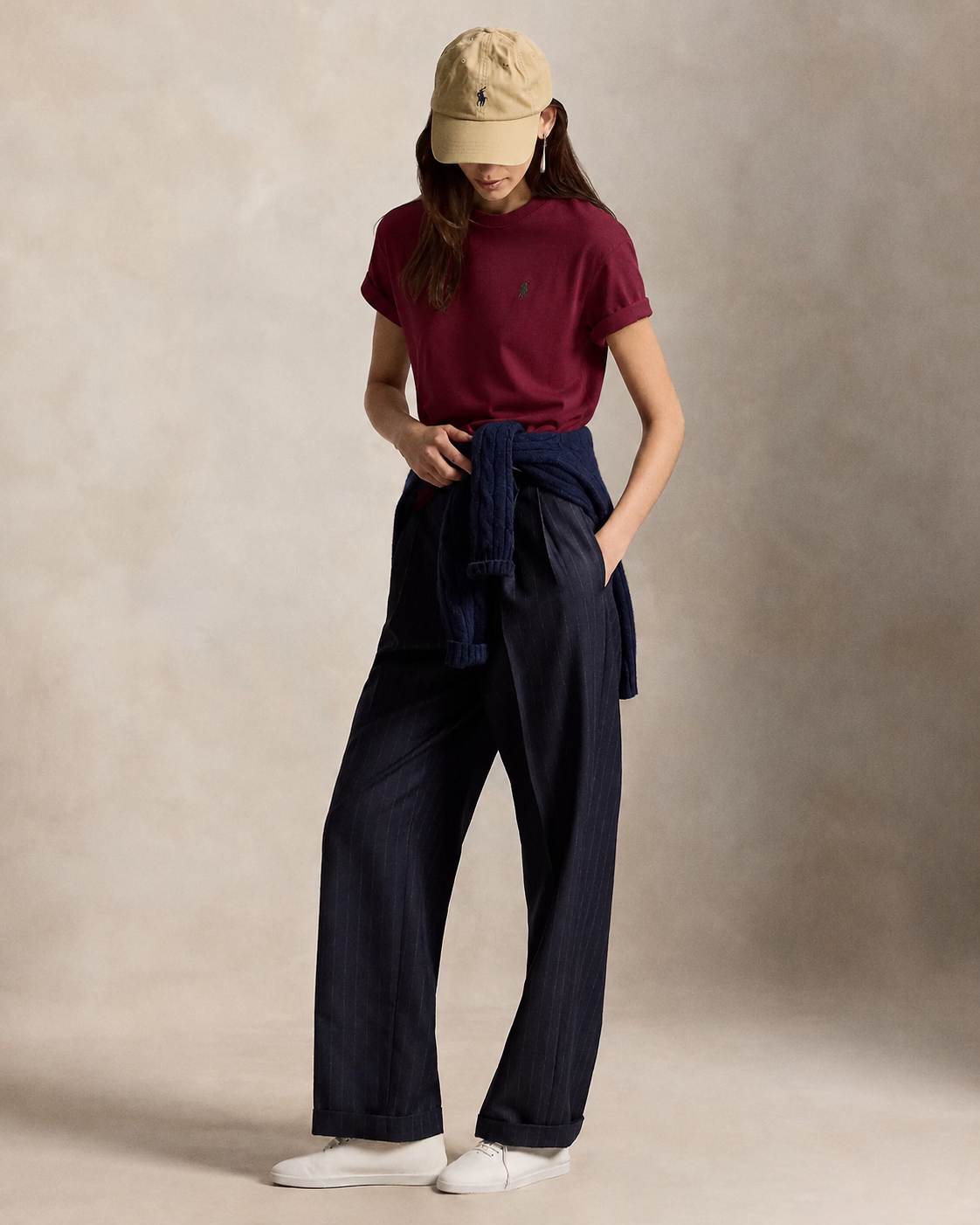 Women’s Ralph Lauren T-Shirt (Dark Red)