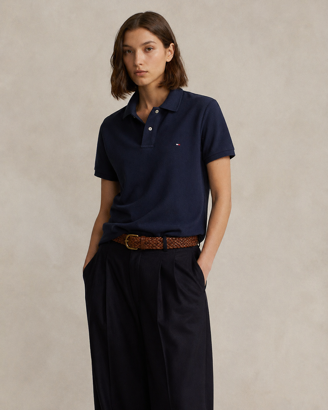 Women’s Tommy Hilfiger Polo Shirt (Navy Blue)