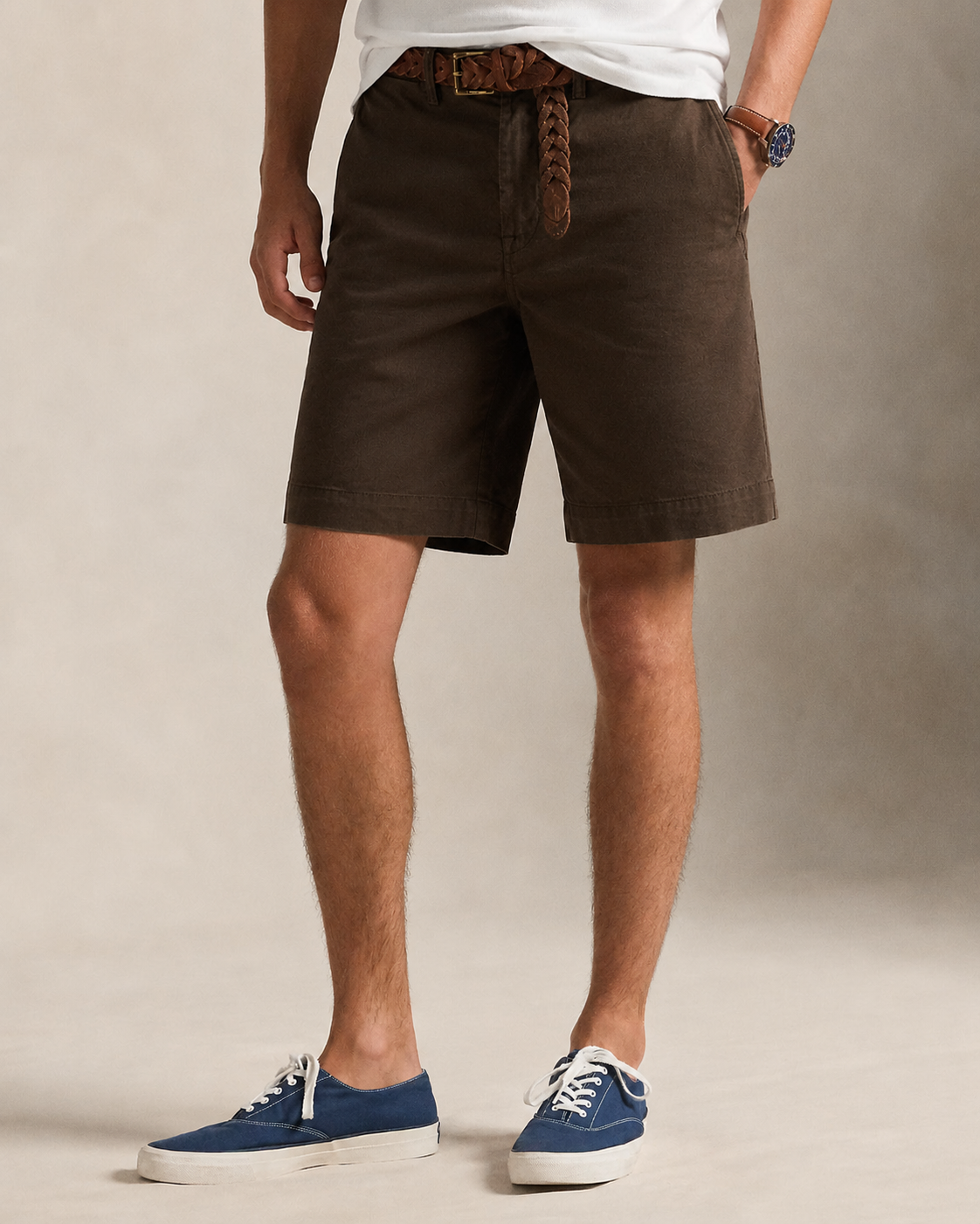 Men's Ralph Lauren Cotton Chino Shorts (Brown)