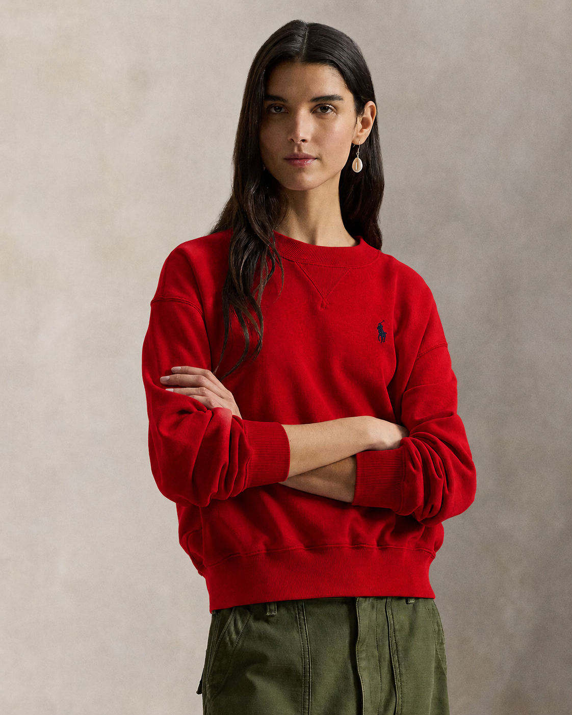 Women's Ralph Lauren Crewneck Sweater (Red)