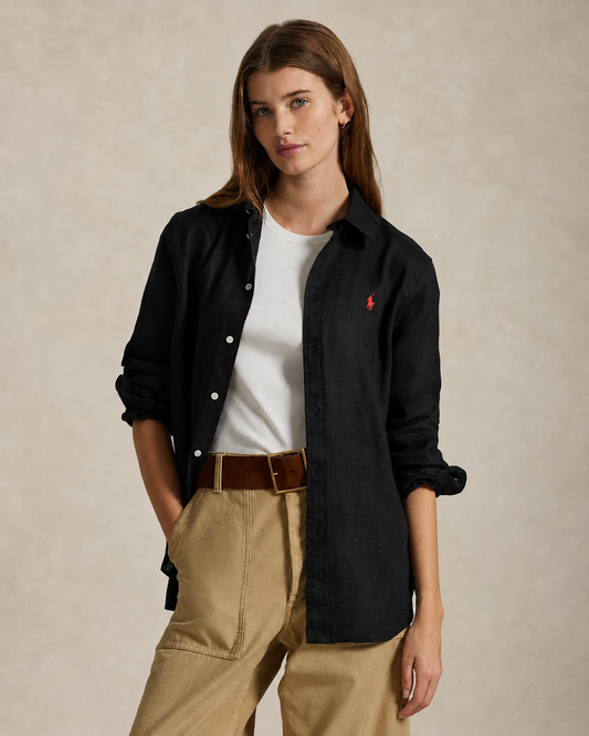 Women's Ralph Lauren Linen Shirt (Black)
