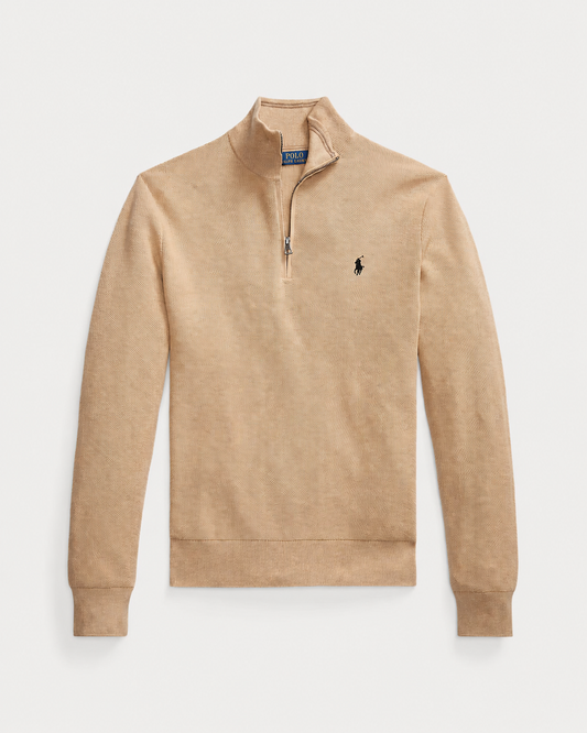 Men's Ralph Lauren Quarter-Zip Sweater (Beige)