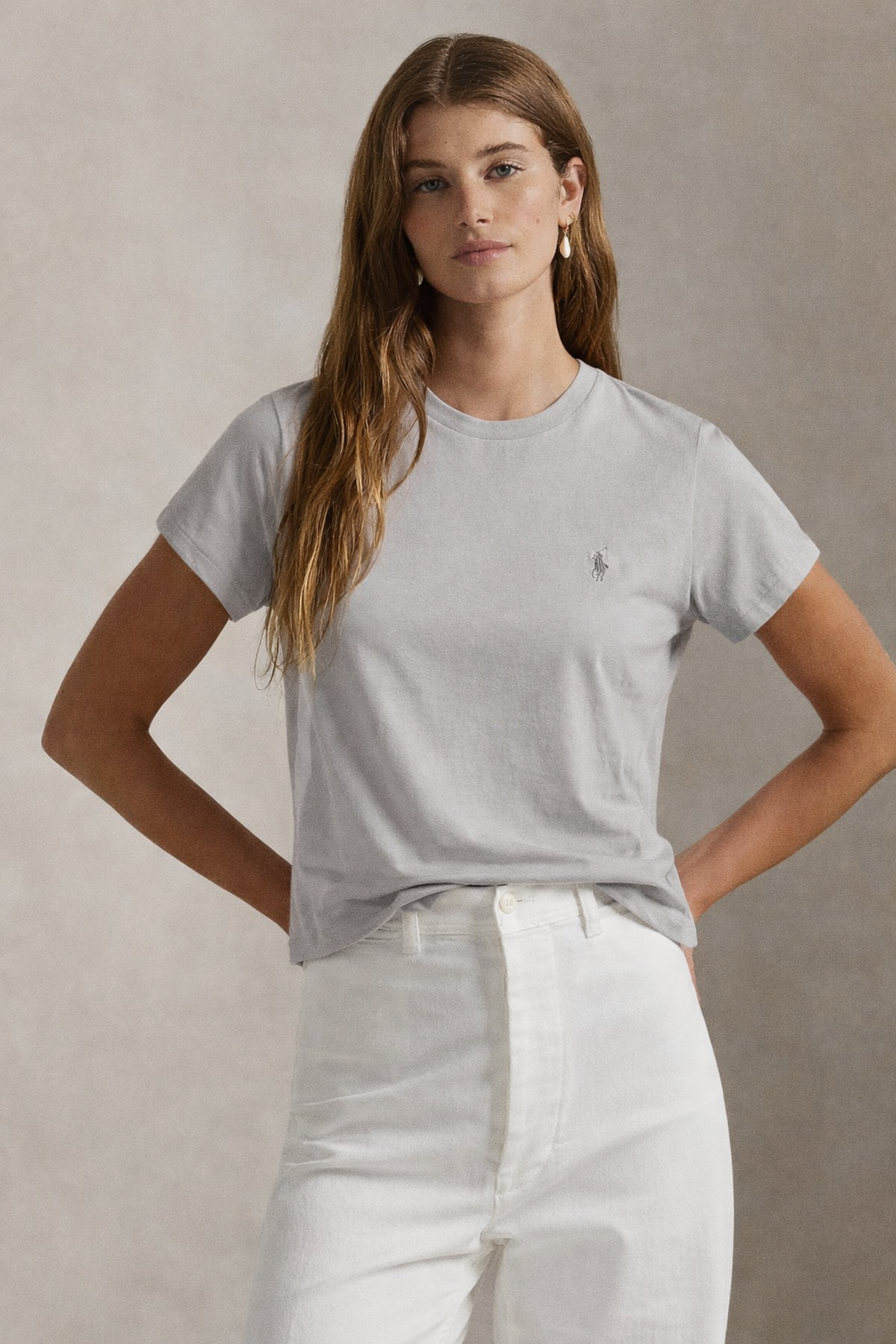 Women’s Ralph Lauren T-Shirt (Solid Grey)