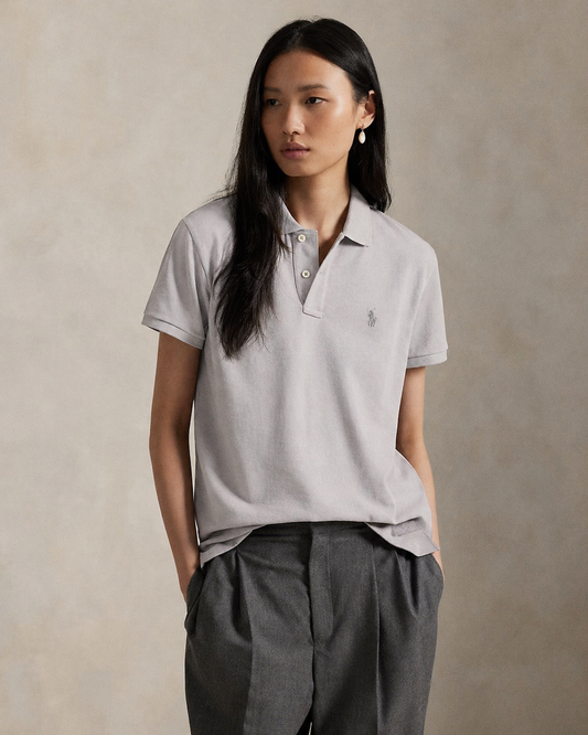 Women's Ralph Lauren Polo Shirt (Light Grey)