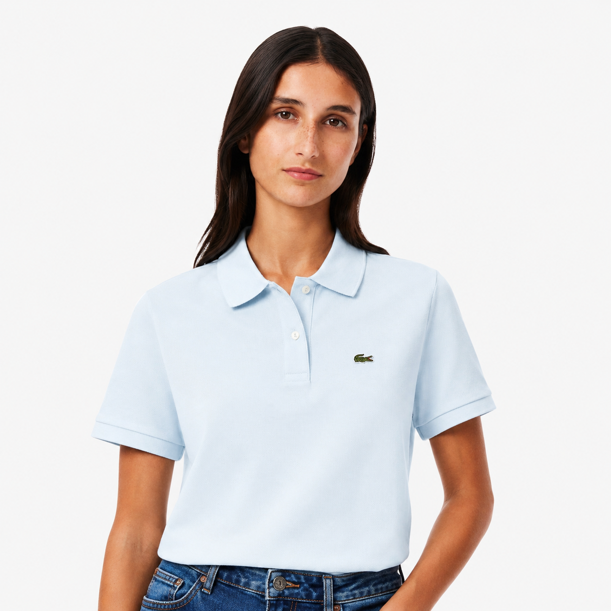 Women's Lacoste Polo Shirt (Baby Blue)