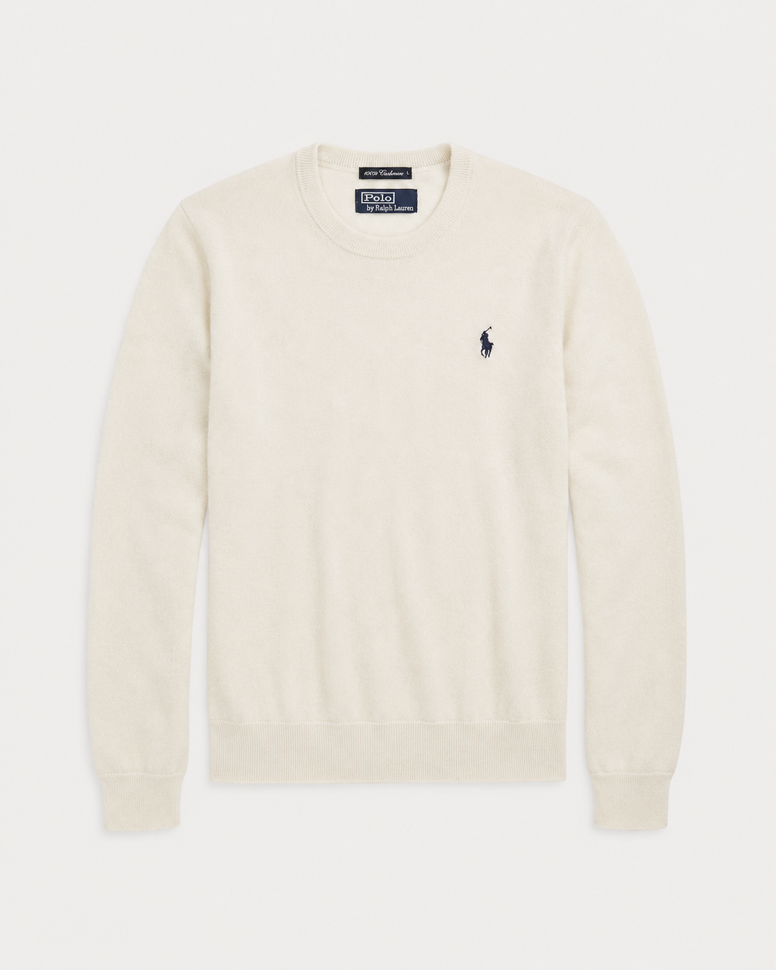 Ralph Lauren Cashmere Crewneck Sweater (Beige)