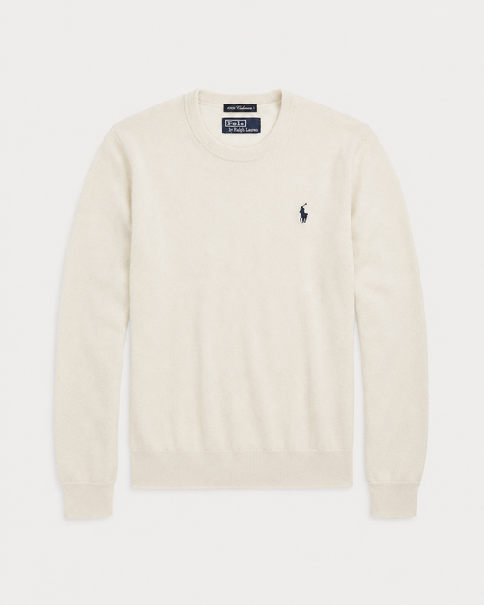 Ralph Lauren Cashmere Crewneck Sweater (Beige)