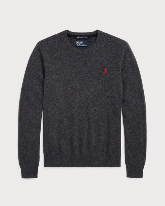 Ralph Lauren Cashmere Crewneck Sweater (Dark Grey)