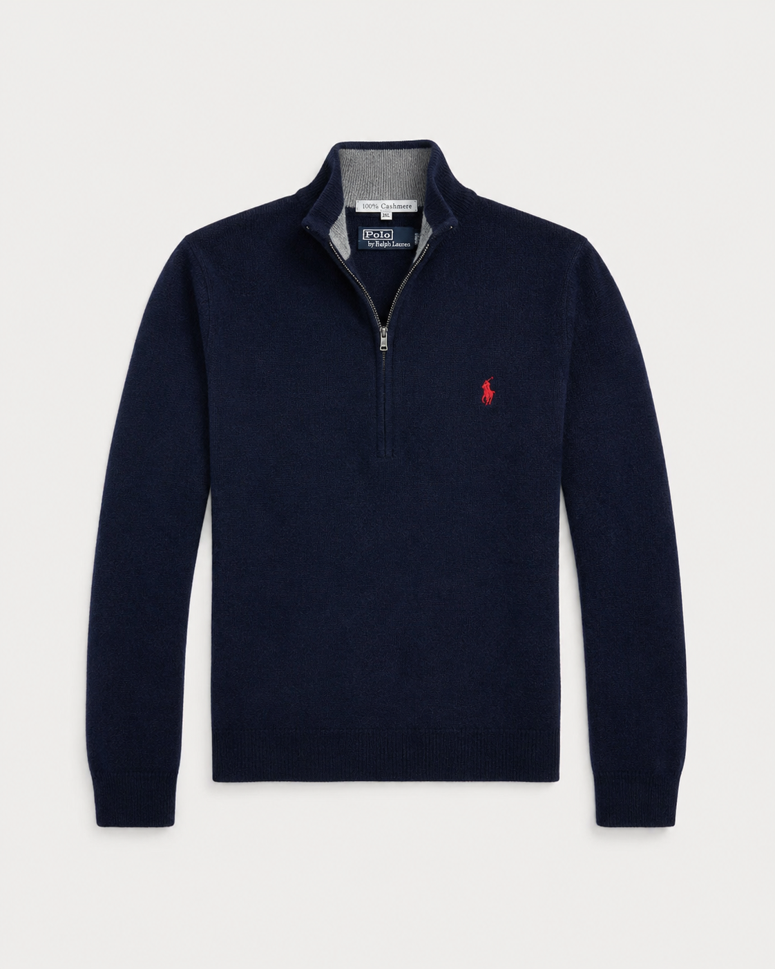 Ralph Lauren Cashmere Quarter-Zip Sweater (Navy blue)