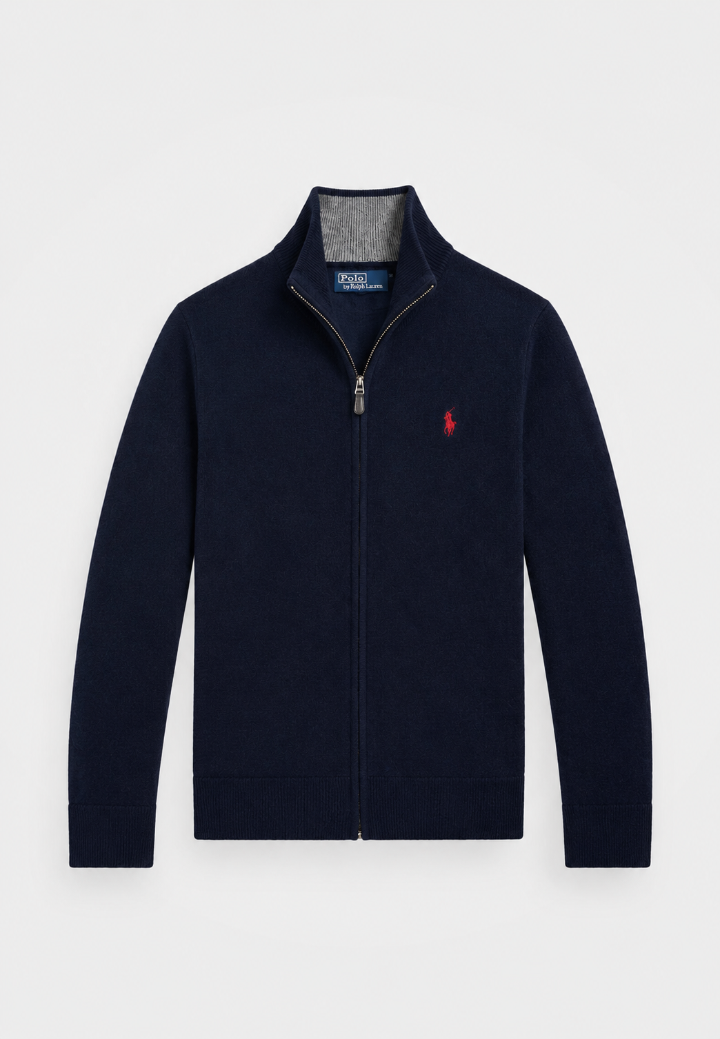Ralph Lauren Cashmere Full-Zip Sweater (Navy Blue)