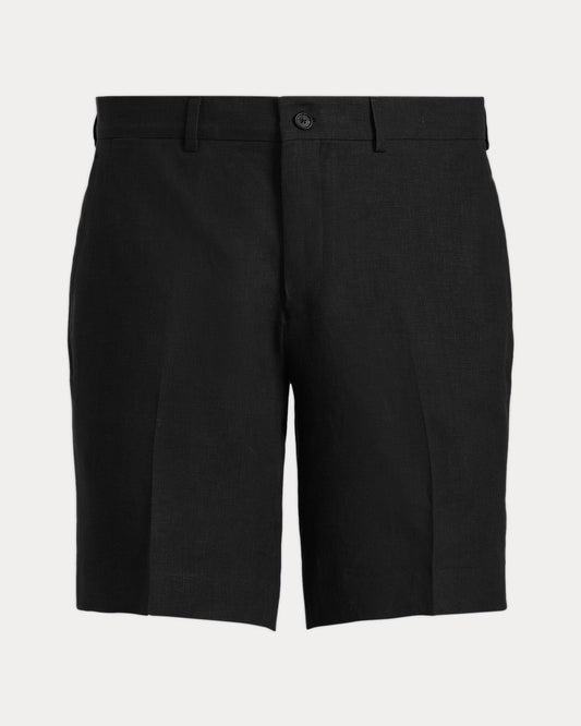 Men's Ralph Lauren Button Linen Shorts (Black)
