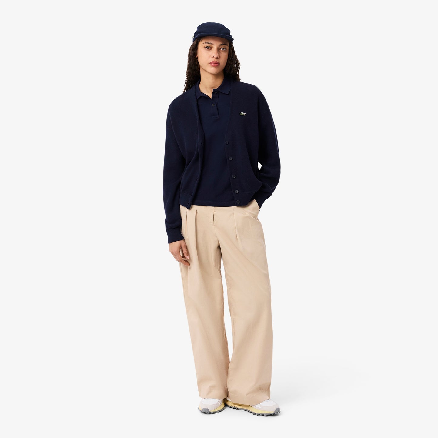 Women's Lacoste Polo Shirt (Navy Blue)