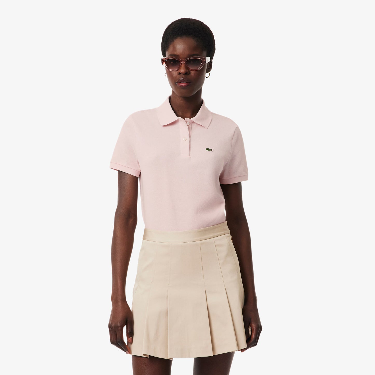 Women's Lacoste Polo Shirt (Baby Pink)