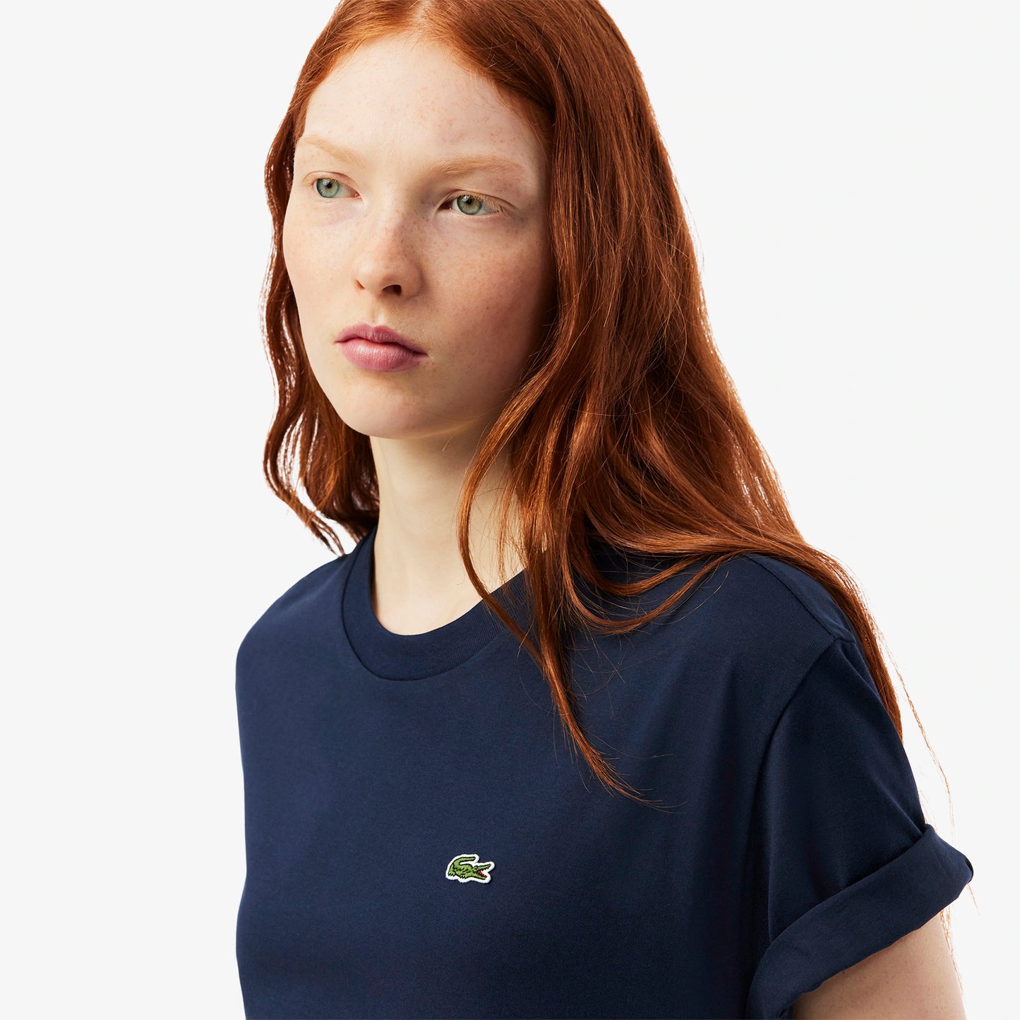 Women’s Lacoste T-Shirt (Navy Blue)